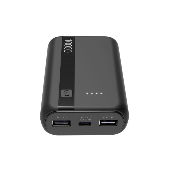 Външна батерия Cellularline PBENTRY10000K, черна, 10 000 mAh